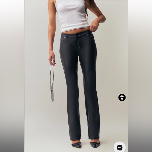 Women's Black Straight Leg Pants - Picture 2 of 7